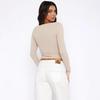 2025 New Y2K Spice Girls Cardigan Top Autumn and Winter Premium Button Knitted Cardigan Front Shoulder Skinny T-Shirt