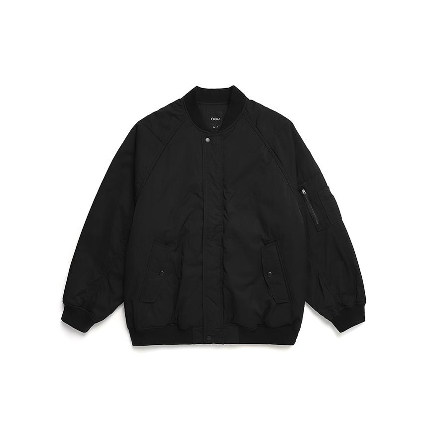 Nau Oversized Ma-1 Jacket Black