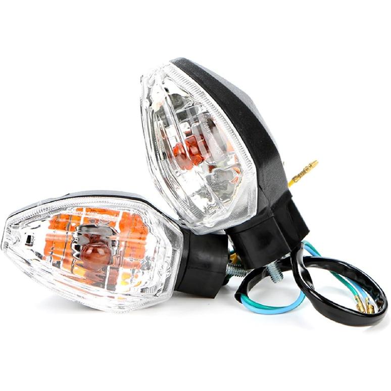 Turn Indicator 1 Pair for Ho&nda Grom MSX 125 2017-2020 Motorcycle Amber Light Clear Lens Turn Signals Indicators 12V Bulb Lights