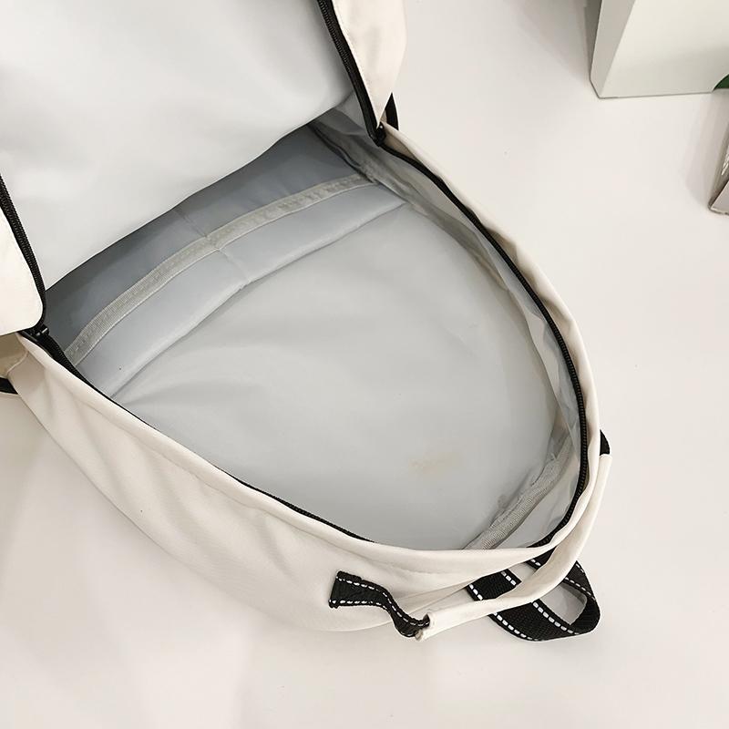 Sac à dos d'école pour étudiant, sac à dos de couleur unie pour femme, sac à dos d'ordinateur pour homme