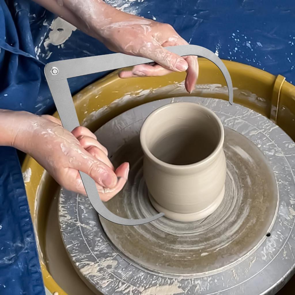 Universal Metal Measuring Ruler For Internal And External Use Stainless Steel Clay Pottery Inside Outside CaliperMeasuring Tool