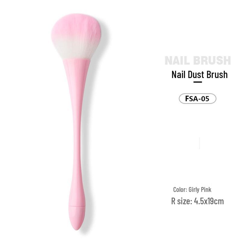 Nail & Blush Powder Brush Set: Nail Dust Brush, Influencer Loose Powder Brush, Small Waist Blush Brush