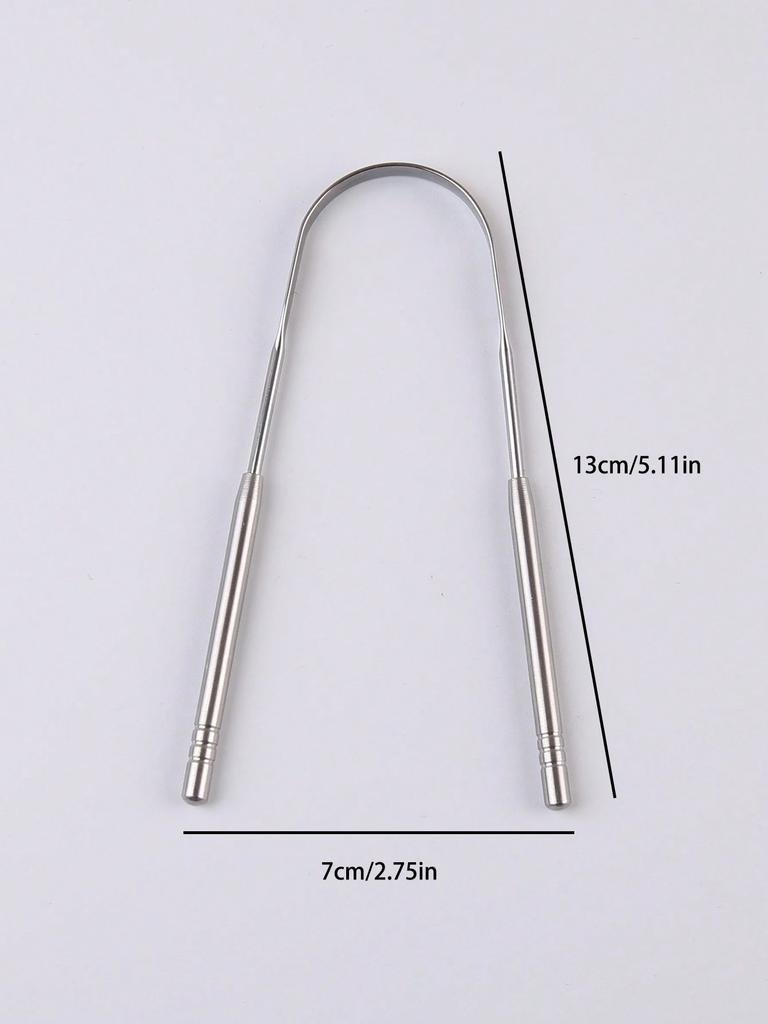Stainless Steel Tongue Scraper For Adults - Oral Care Tongue Cleaner, Freshens Breath & Reduces Bad Odor