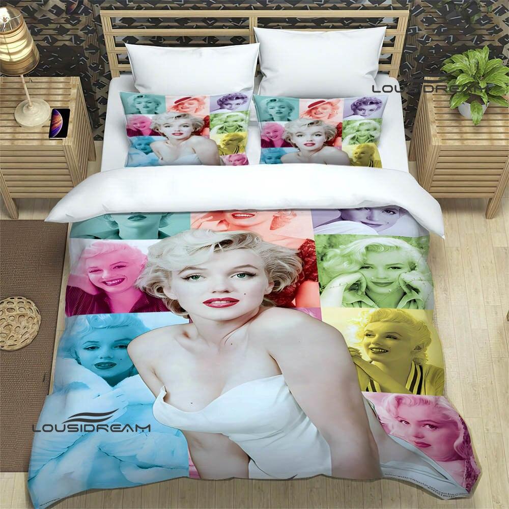 Three-Piece Marilyn Monroe Digital Printing Kit Bedding Home Textiles