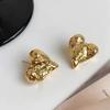 Korean Style Simple Cold Style Unique Design Sense Of Texture Irregular Heart Temperament Earrings