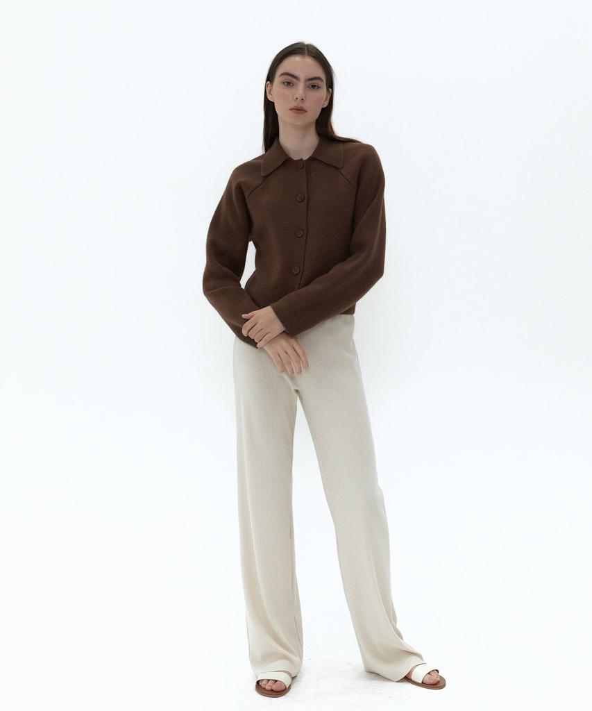 38COMEONCOMMON 21Au Rib Knit Pants (Cream Beige)