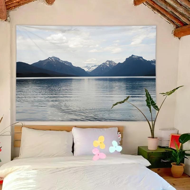 Sea View Mount Fuji Pattern Bedroom Living Room Tapestry Home Wall Decoration Tapestry