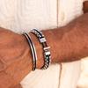 PIG & HEN Catena Venetian Double Bracelet - Navy X Silver