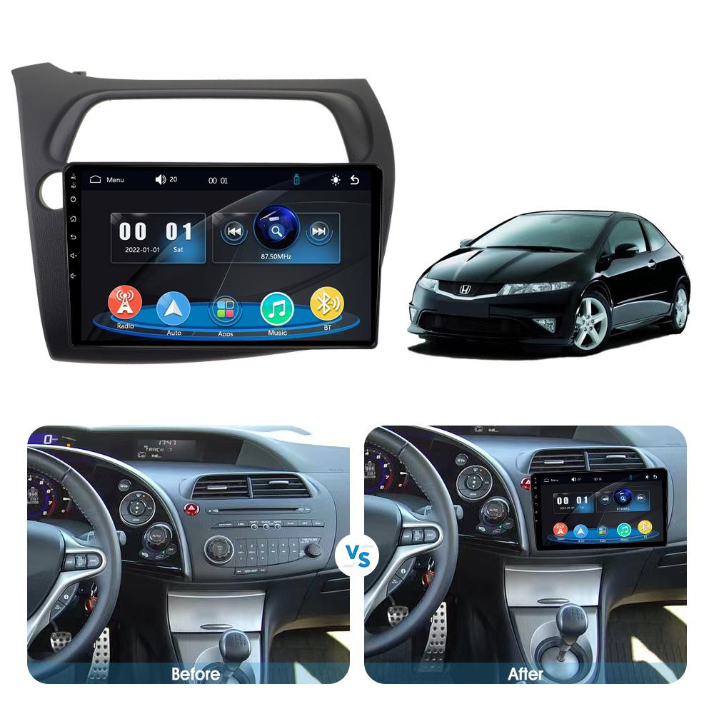icreative Car Radio Multimedia MP5 Player Head Unit Stereo BT For Honda Civic Hatchback 2006-2011