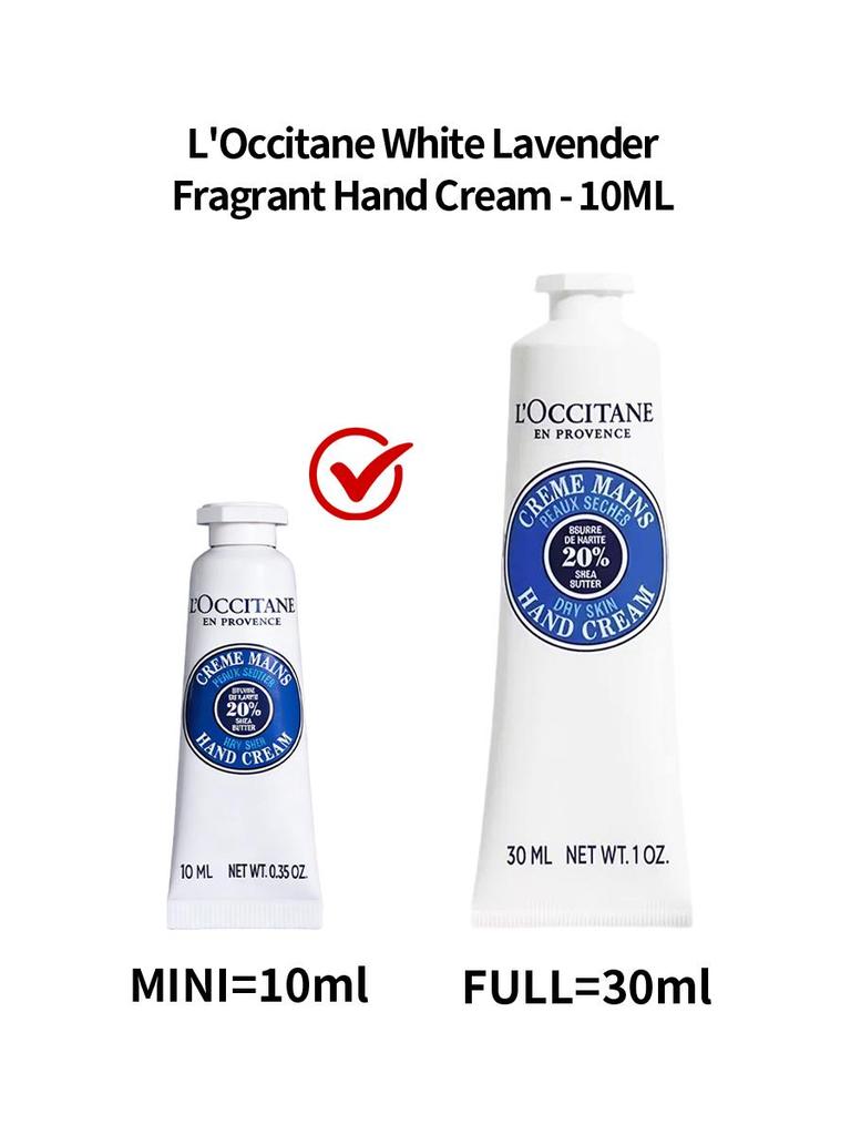 L'Occitane Shea Butter Classic Hand Cream 10ml 3‑Pack,Travel Size Mini Hand Moisturizer For Dry Skin