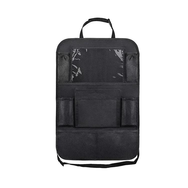 

1pc-Car Seat Organizer Multifunctional Oxford Fabric Car Back Multi Pocket Storage Bag with Tablet Holder Protector for Kids чорний