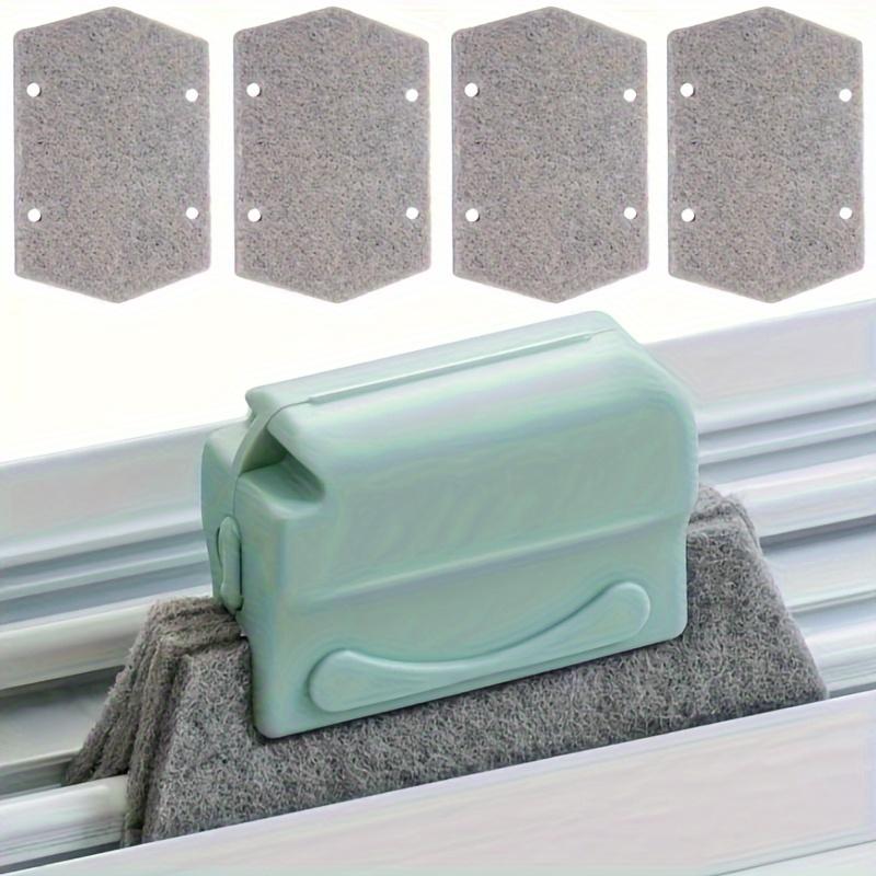 

[Набор для мытья окон] Набор для мытья окон из 5 предметов с пластиковой ручкой - Включает 1 щетку для подоконников и 4 многоразовые губки 5pcs