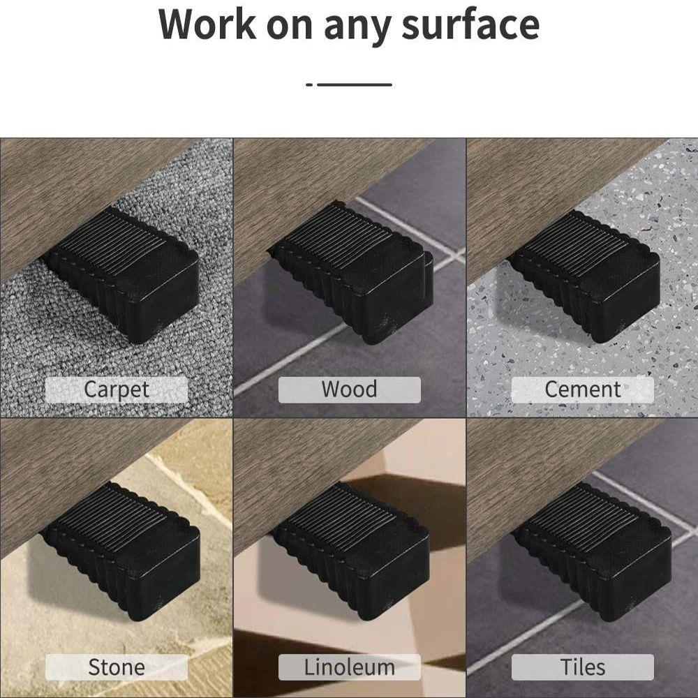 ABS Silicone Self Adhesive Anti-Collision Floor Block Wall Protector Door Stopper Door Wedge