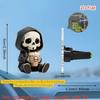 1/5Pcs 2D Flat Skull Milk Tea Event Decor, Funny Car Interior Accessory, Halloween Must Have Ornament