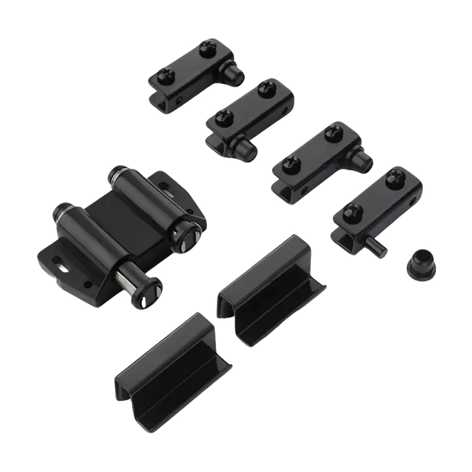 

Double Head Magnetic Catches Glass Door Hinge Clamp Push To Open Touch Latches Magnetic Suction Furniture Hardware чорний