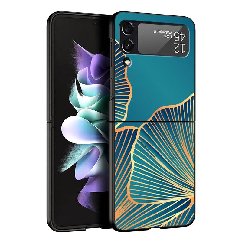 Hard Pc Back Phone Case For Samsung Galaxy Zflip3 Zflip Z Flip 3 Z Flip 4 5g Flip3 Stone Marble Texture Cases Shockproof Cover