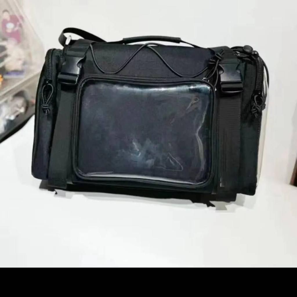 Nuova Borsa a Spalla Ita Y2K Grande Capacità Sportiva Borsa a Tracolla Ragazze Carine Borsa a Messaggero Trasparente Display Fai-da-te Borse da Pendolare