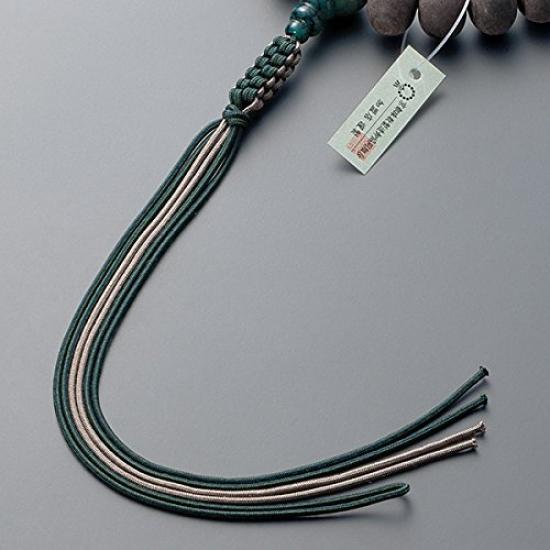 Buddhist Altar Shop Takita Shoten Prayer Beads Jodo Shinshu Authentic Rosary Beads Ebony Mandarin Dragon Pattern 23 Pure Silk String Tassels Prayer