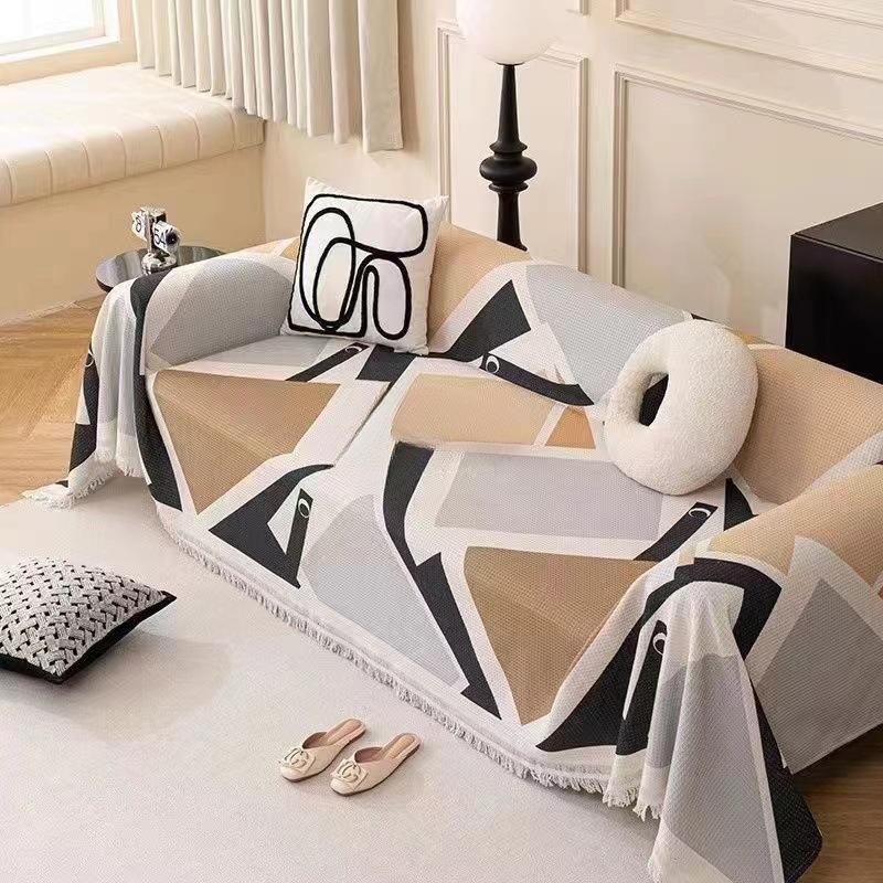 Nordic Style Universele Sofa Deken Antislip Hoes Doek Volledig Bedekte Stukken Hoes Sofa Kussen Zand Vier Seizoenen Universeel Machine Wasbaar 180*130cm