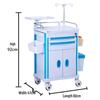 ABS Emergency Medical Cart with Flip-Top and Multiple Drawers