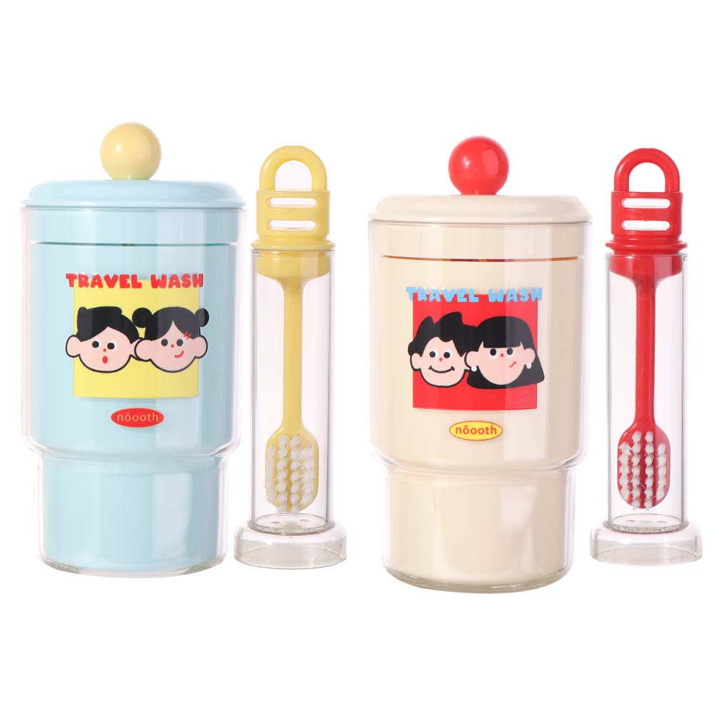 Kreativer Zahnputzbecher mit integrierter Zahnbürste und Aufbewahrungsbox für Zahnbürsten, Camping