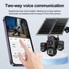 4G Solar-Powered HD Wireless Outdoor Camera with Triple-Lens WiFi Network Monitoring
