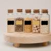 120PCS Kraft Label Sticker with Fancy Shape Storage Box Labels for Homemade Items Essential Oil Bottles and Jars