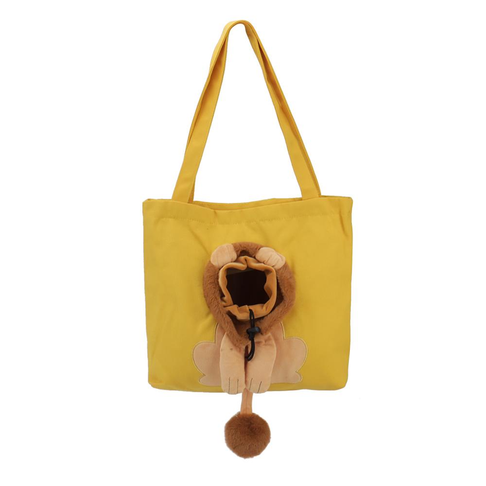 Cat Carriers Bag Canvas Pet Bag Outgoing Travel Mini Dog Handbag Portable Breathable Cute Lion
