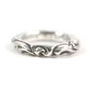 Great CHROME HEARTS Ring Scroll Banding Silver 925 Mens Used