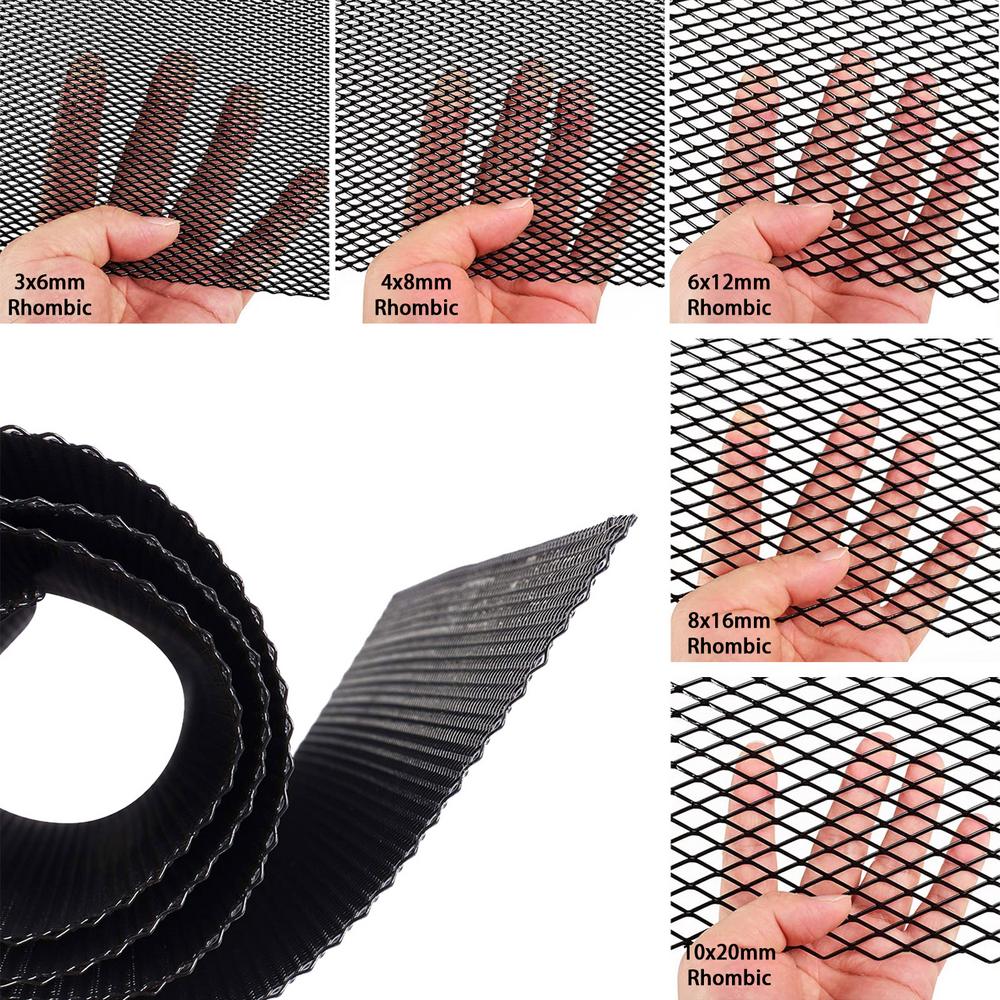 2024 Universal Car Grill Mesh Aluminum Alloy Auto Grille Insert Bumper Rhombic Hole 3x6mm 4x8mm 6x12mm 8x16mm 10x20mm Sensible