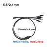 70cm DC 1 Female To 4 Male Splitter Connector Extend Cable 12V Power Supply Adapter 5.5*2.1mm for Camera Strip Accessories 0.7m