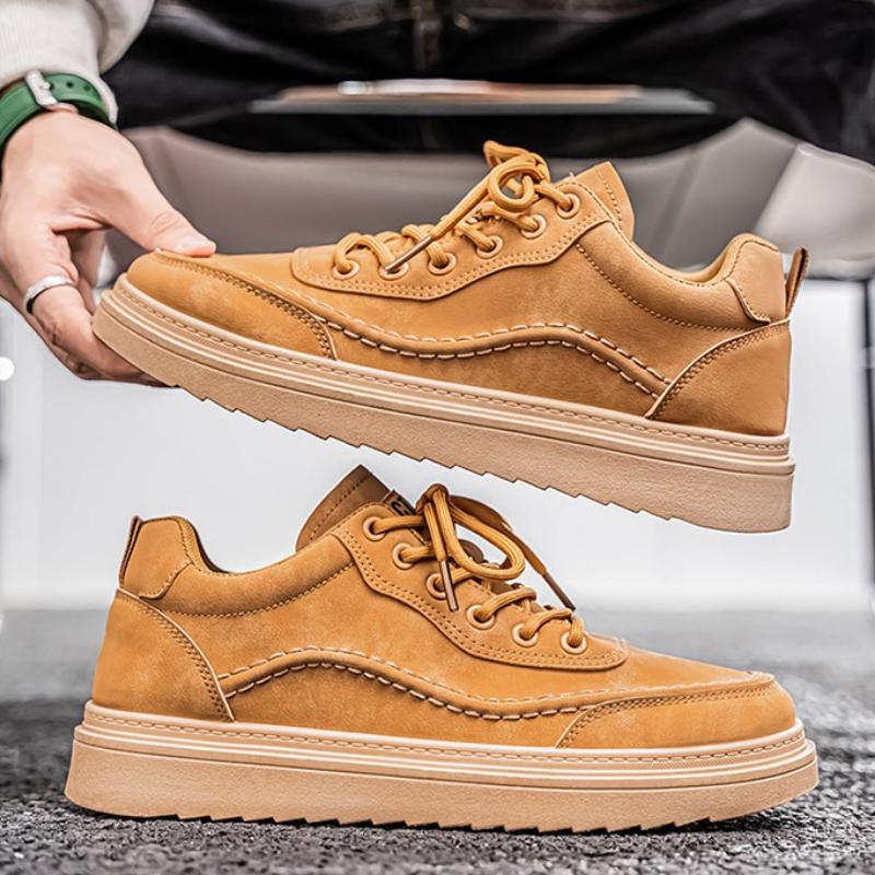 Men's Breathable Skate Shoes Chunky-Sole Casual Sneakers Trendy Athletic Youth Footwear for Teen Boys & Streetwear Enthusiasts