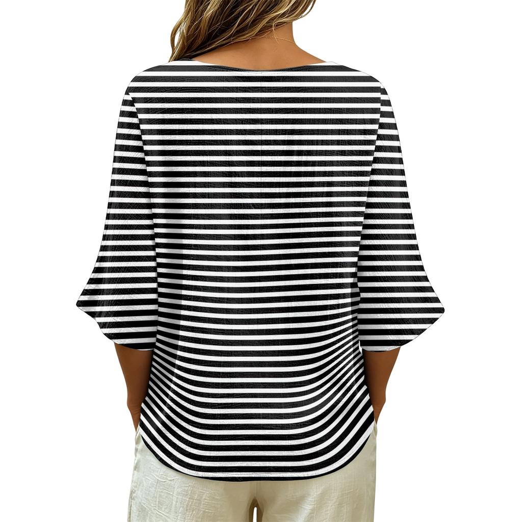 Damen V-Ausschnitt Kurzarm T-Shirt, Vintage Blumenprint Lockere Passform Lässiges Baumwoll-Leinen Oberteil