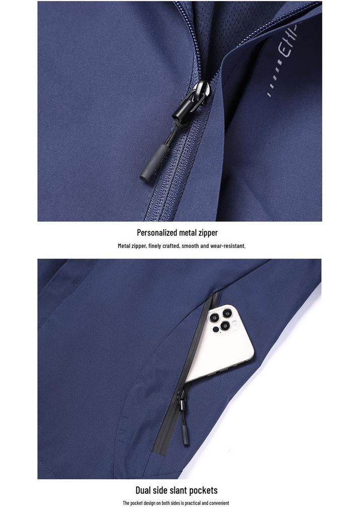 Windproof Waterproof Hooded Jacket for Couples - Versatile Spring/Autumn Outerwear for Trendy, Casual Mountaineering.