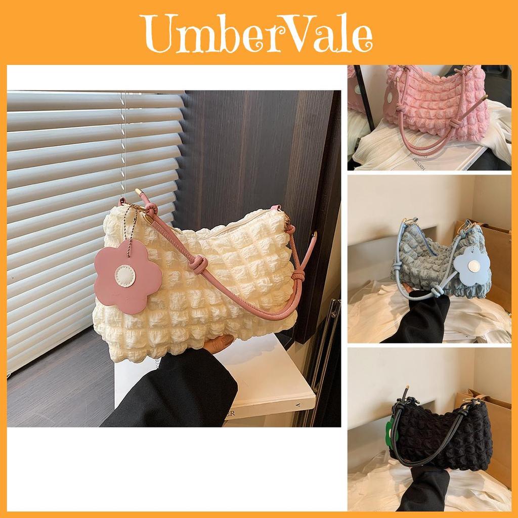 Chic Nylon Wrinkle Handbag For Women 2024 Trendy Fashionable Shoulder Bag