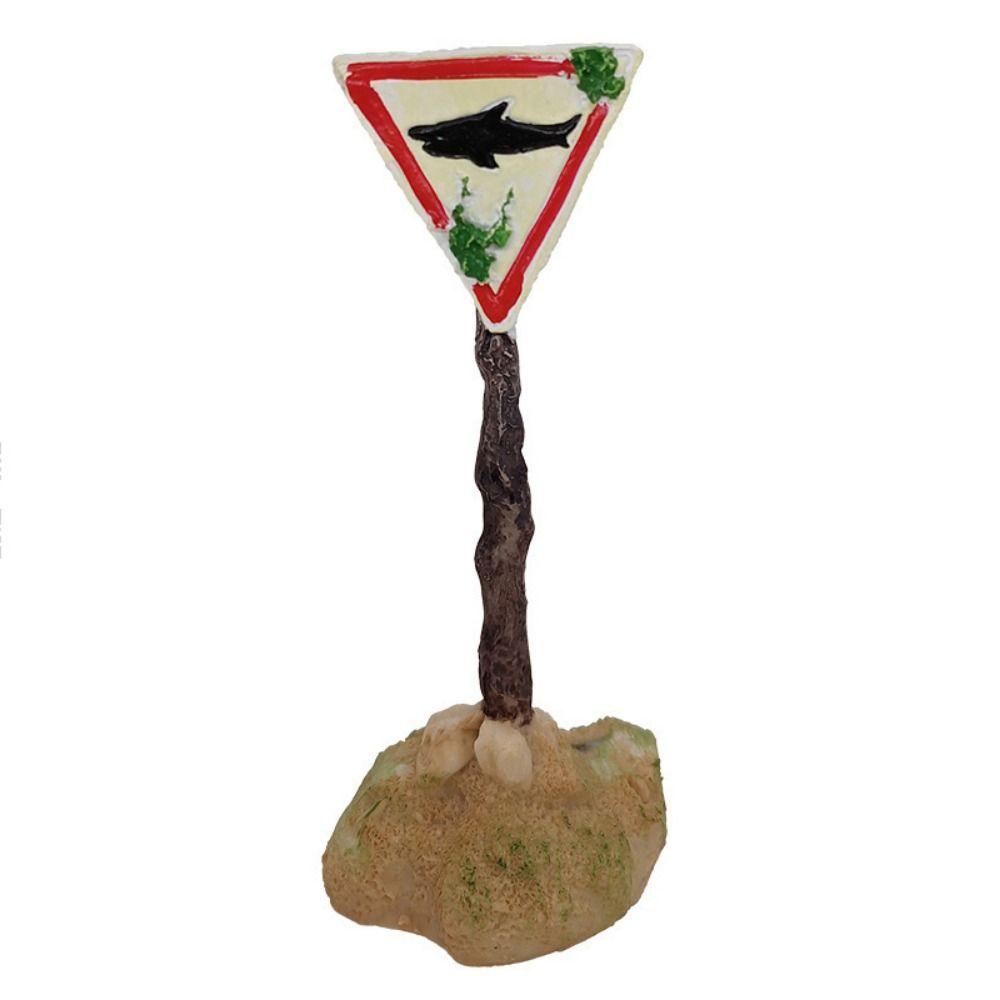 

for Aquarium Decoration Stop Marking Shark Warning Sign Landscaping Accessories Fish Tank Ornaments C