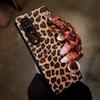 Luxus Leopard Print Pu Leder Telefon Fall Für Samsung Galaxy Z Fold 4 3 5g Abdeckung Mit Handgelenk Strap für Frau Mädchen