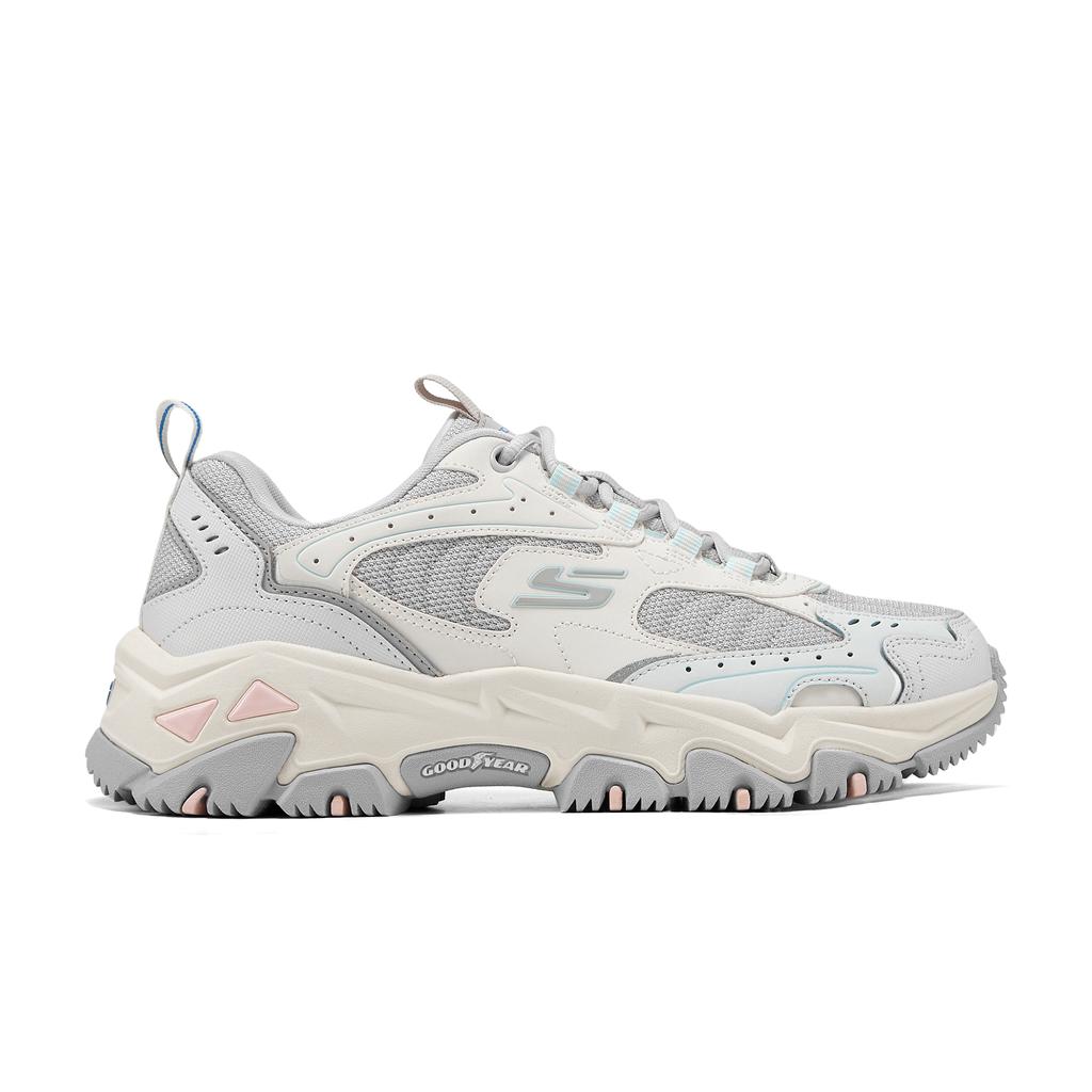 Skechers DLites Hiker Outdoor Aesthetic Fashion Lightweight Cushioning Sports Hiking Shoes Women Sneaker Off-White 180108-GYMT