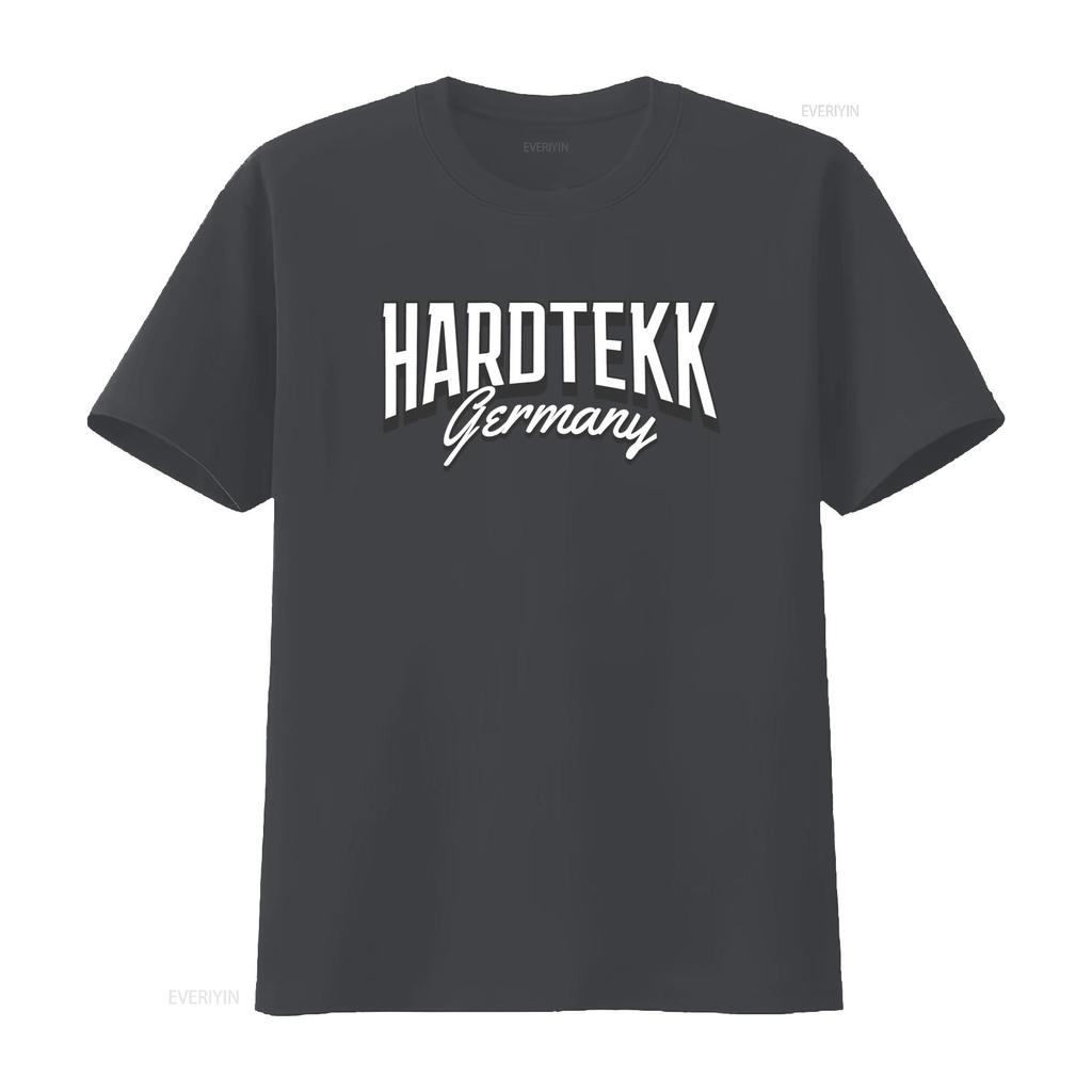 HARDTEKK Germany Techno Tekk Rave Fashion Streetwear Black T Shirt Stylish and Trendy for Lovers Vintage Washed Breathable