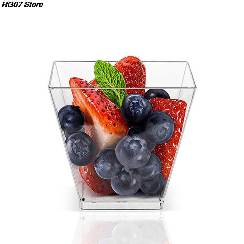 New 25pcs 60ML Disposable Dessert Cup Plastic Dessert Ice Cream Cup Party Supplied Smoothie Cup