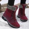 New Winter Women Snow Boots Fur Plush Keep Warm Ankle Boots Waterproof High Top Shoes Outdoor Non-Slip Hiking Boots Work Shoes