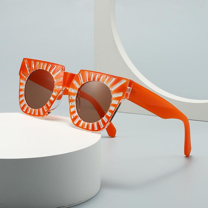Myopia Sunglasses Women's Foreign Trade Cross-Border Popular Sunglasses With Rivet Design European And American Stt Photography Ins Popular Square Model