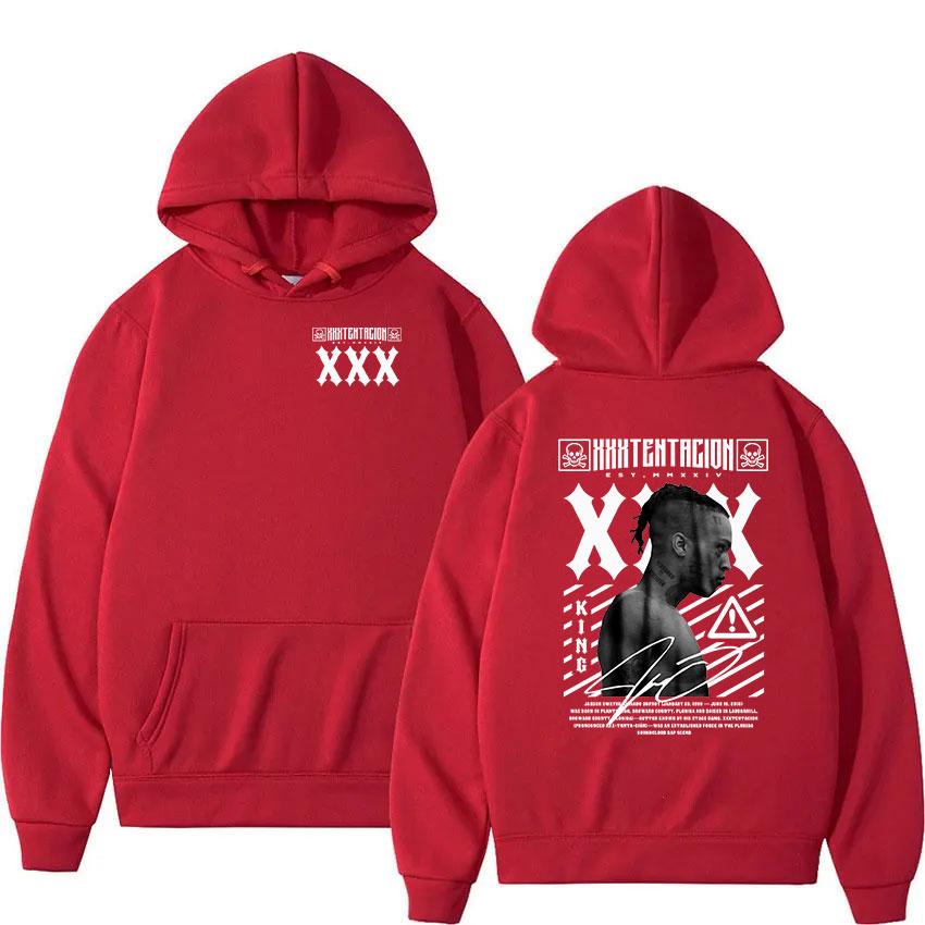Rapper Xxxtentacion Album  Hoodie Men'S Gothic Punk Hip Hop Pullover Sweatshirt Retro Oversized Fleece Hooded Streetwear