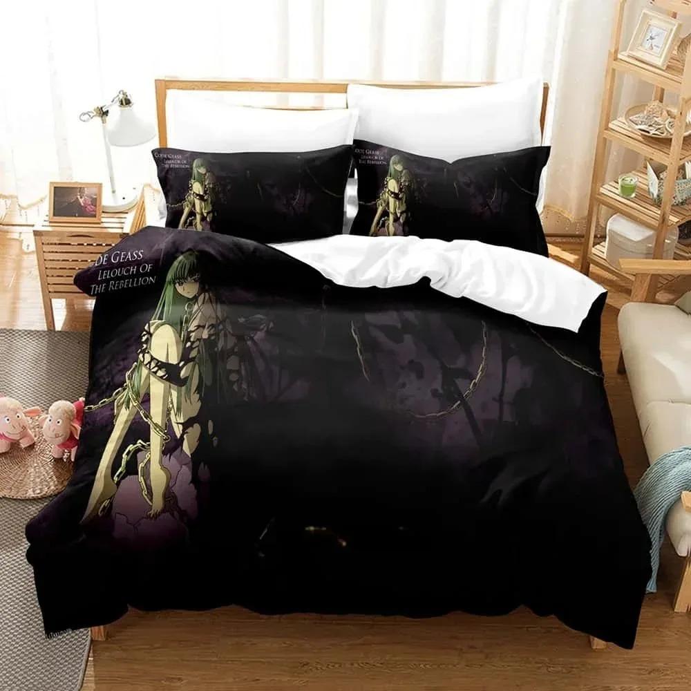 3D Cartoons Code Geass Bedding Set Single Twin Full Queen King Size Bed Set Adult Kid Bedroom Duvet cover Sets For Home Textiles