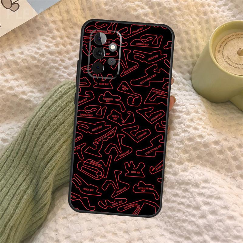 Moto Race Tracks Case For Samsung Galaxy A55 A06 A05 A36 A26 A16 A54 A34 A14 A22 A32 A52 A35 A15 A53 A13 A56