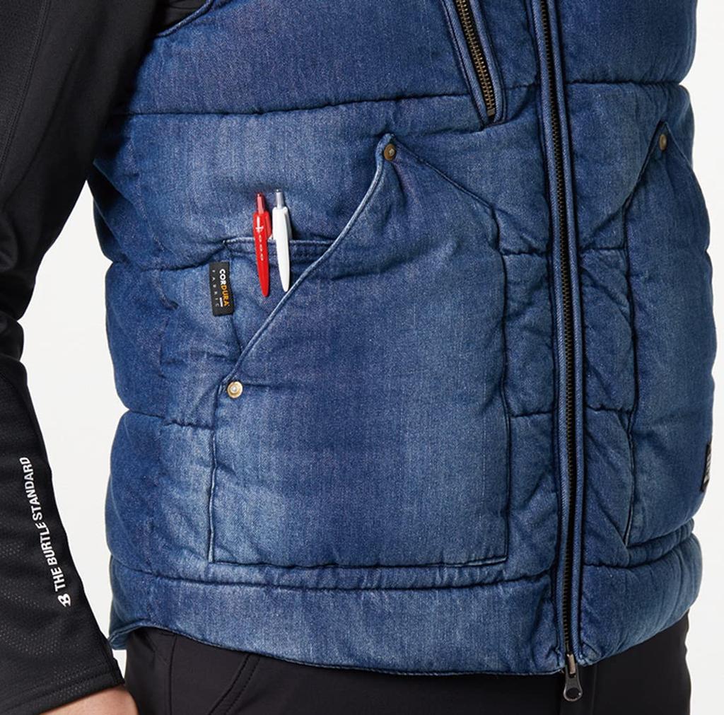 BURTLE Heated Vest (Unisex) for Fall/Winter, Indigo, 5004, Size 45, XL