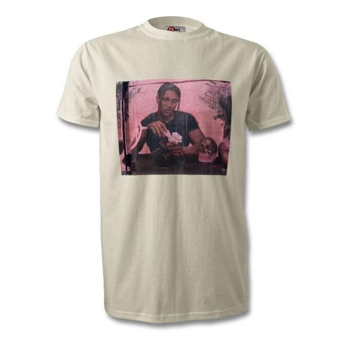 Bristol street art Pink Skull Rose graffiti graphic T-Shirt tee - in 8 colours L