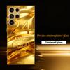 Sleek 24K Gold Anti-slip Phone Case S26 Ultra Case S25 Ultra Case Glass for Samsung Galaxy S26 S25 S24 S23 S22 FE Ultra Plus