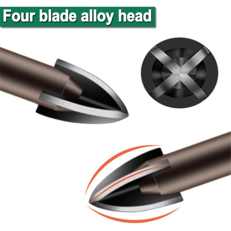 Metal Cross Hexagon Tile Drill  Bit Glass Ceramic Hole Opener Alloy Triangle Drill Size 3mm 4mm 5mm