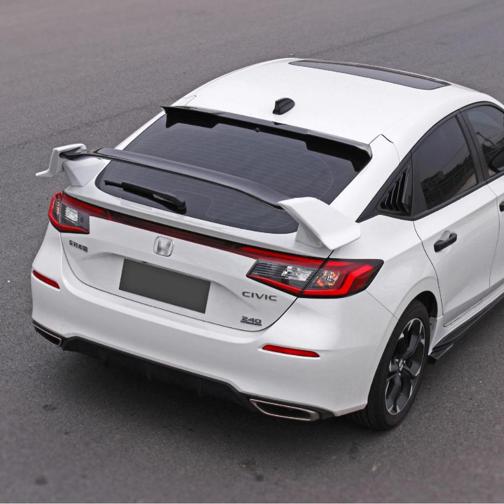 Κομψό Κιτ Τροποποίησης για Civic Hatchback 2023: Πίσω Αεροτομή TR, Εμπρός Διαχωριστής & Χείλος, Πλαϊνά Πλέγματα, Γωνιακά Προστατευτικά.